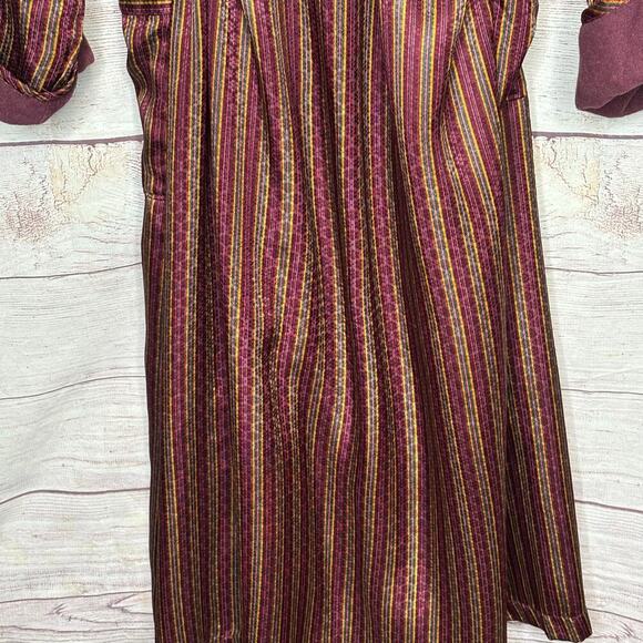 Victoria's Secret Gold Label Vintage Striped Belted Cozy Robe Size Medium/Large - Picture 6 of 13